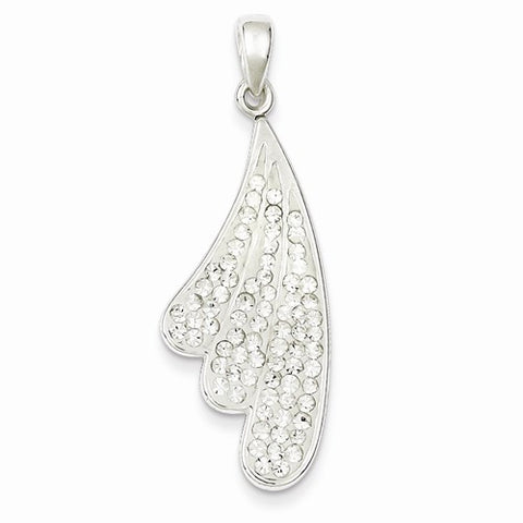 Sterling Silver Stellux Crystal & White pendant, Lovely Pendants for Necklace