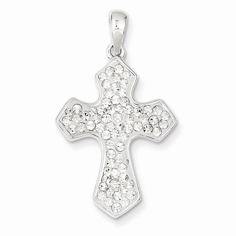 Sterling Silver Stellux Crystal Cross pendant, Dazzling Pendants for Necklace