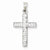 Sterling Silver Rhodium Plated Stellux Crystal Cross pendant, Exquisite Pendants for Necklace