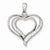 Sterling Silver Rhodium Plated Stellux Crystal Heart pendant, Fine Pendants for Necklace