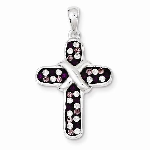 Sterling Silver Stellux Crystal Cross pendant, Lovely Pendants for Necklace