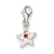 Multi-Color Stellux Crystal Star Lobster Clasp Charm in Sterling Silver