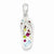 Sterling Silver Multi-Color Stellux Crystal Flip-flop Pendant, Pendants for Necklace