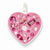 Sterling Silver Rhodium Plated Stellux Crystal Pink Heart Pendant, Pendants for Necklace
