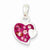 Sterling Silver Pink Stellux Crystal Heart Pendant, Pendants for Necklace