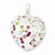 Sterling Silver Multi-Color Stellux Crystal White Heart Pendant, Pendants for Necklace