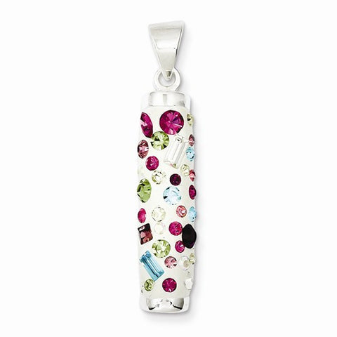 Sterling Silver Multi-Stellux Crystal White Pendant, Pendants for Necklace