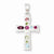 Sterling Silver Stellux Crystal & White Cross Pendant, Pendants for Necklace