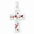 Sterling Silver Multi-Color Stellux Crystal White Cross Pendant, Pendants for Necklace