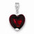 Sterling Silver Gold & Ruby Murano 12mm Glass Heart Pendant, Pendants for Necklace