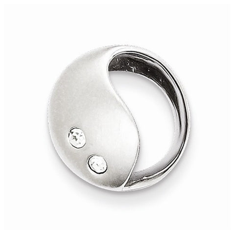 Sterling Silver Rhodium Plated CZ Pendant, Pretty Pendants for Necklace