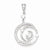 Sterling Silver CZ Swirled Hanging Circle Pendant, Pendants for Necklace