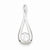 Sterling Silver CZ Tear Drop Pendant, Pendants for Necklace