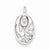 Sterling Silver Rhodium Plated CZ pendant, Classy Pendants for Necklace