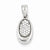 Sterling Silver Rhodium Plated CZ Oval Pendant, Pendants for Necklace