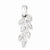 Sterling Silver Rhodium Plated Stellux Crystal Leaf Branch Pendant, Pendants for Necklace