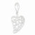 Sterling Silver Polished Filigree Leaf Pendant, Pendants for Necklace