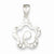 Sterling Silver CZ Flower pendant, Dazzling Pendants for Necklace