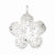 Sterling Silver Polished Filigree Flower Pendant, Pendants for Necklace