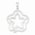 Sterling Silver Polished Flower pendant, Beautiful Pendants for Necklace