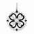 Sterling Silver Black and White CZ Pendant, Pendants for Necklace