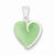 Sterling Silver Green Heart Pendant, Pendants for Necklace