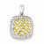 Sterling Silver & Gold Plating CZ pendant, Fine Pendants for Necklace