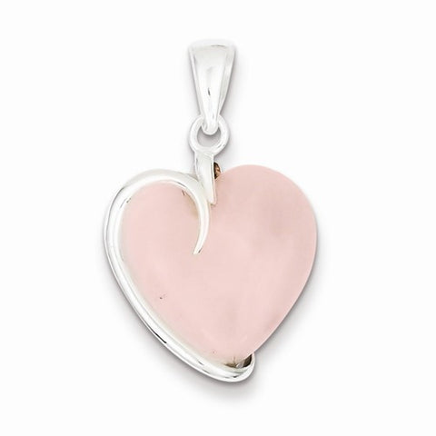 Sterling Silver Rose Quartz Pendant, Pendants for Necklace