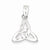 Sterling Silver Rhodium Plated Trinity Pendant, Pendants for Necklace
