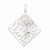 Sterling Silver Polished Square with Circles Pendant, Pendants for Necklace