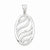 Sterling Silver CZ Oval Pendant, Classy Pendants for Necklace