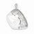 Sterling Silver CZ & Matte Curl Pendant, Pendants for Necklace