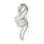 Sterling Silver CZ Ribbon Charm hide-image