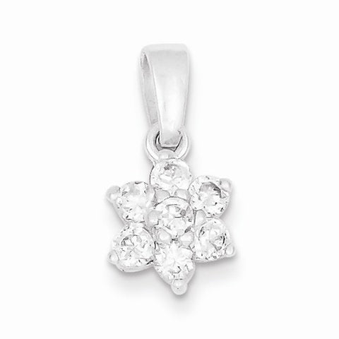 Sterling Silver CZ Pendant, Delightful Pendants for Necklace