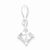 Sterling Silver CZ Diamond Shape Pendant, Pendants for Necklace