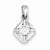 Sterling Silver Rhodium Plated CZ Pendant, Exquisite Pendants for Necklace