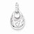Sterling Silver Rhodium Plated CZ Pendant, Alluring Pendants for Necklace