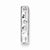 Sterling Silver Rhodium Plated CZ Pendant, Charm