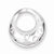 Sterling Silver Rhodium Plated CZ Circle Slide Pendant, Pendants for Necklace