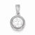 Sterling Silver CZ Circle X Edge Pendant, Pendants for Necklace