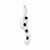 Sterling Silver Black & White CZ Slide Pendant, Pendants for Necklace