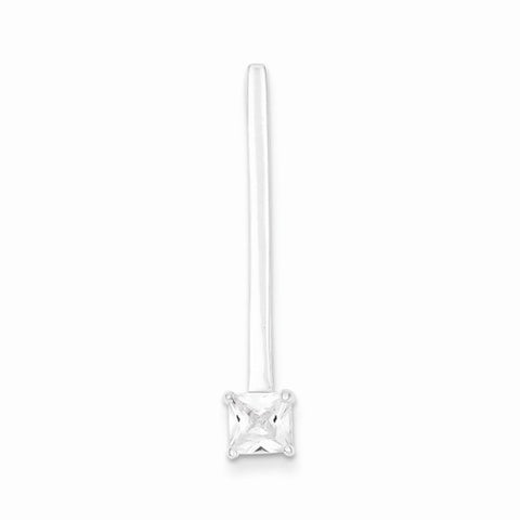 Sterling Silver CZ Pendant, Charm