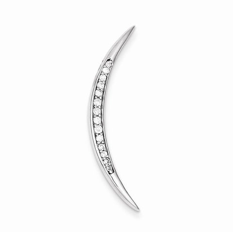 Sterling Silver CZ Moon Pendant, Pendants for Necklace