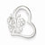 Sterling Silver CZ Heart with Butterfly Slide Pendant, Pendants for Necklace