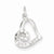 Sterling Silver CZ Heart Pendant, Lovely Pendants for Necklace