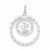 Sterling Silver CZ Diamond Cut Circles Pendant, Pendants for Necklace
