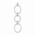 Sterling Silver CZ Twisted Ovals Pendant, Pendants for Necklace