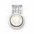 Sterling Silver Rhodium Plated CZ White FW Cultured Pearl pendant, Delightful Pendants for Necklace