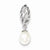 Sterling Silver Rhodium Plated White FW Cultured Pearl Pendant, Pendants for Necklace