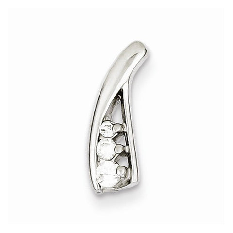 Sterling Silver Rhodium Plated CZ Pendant, Alluring Pendants for Necklace